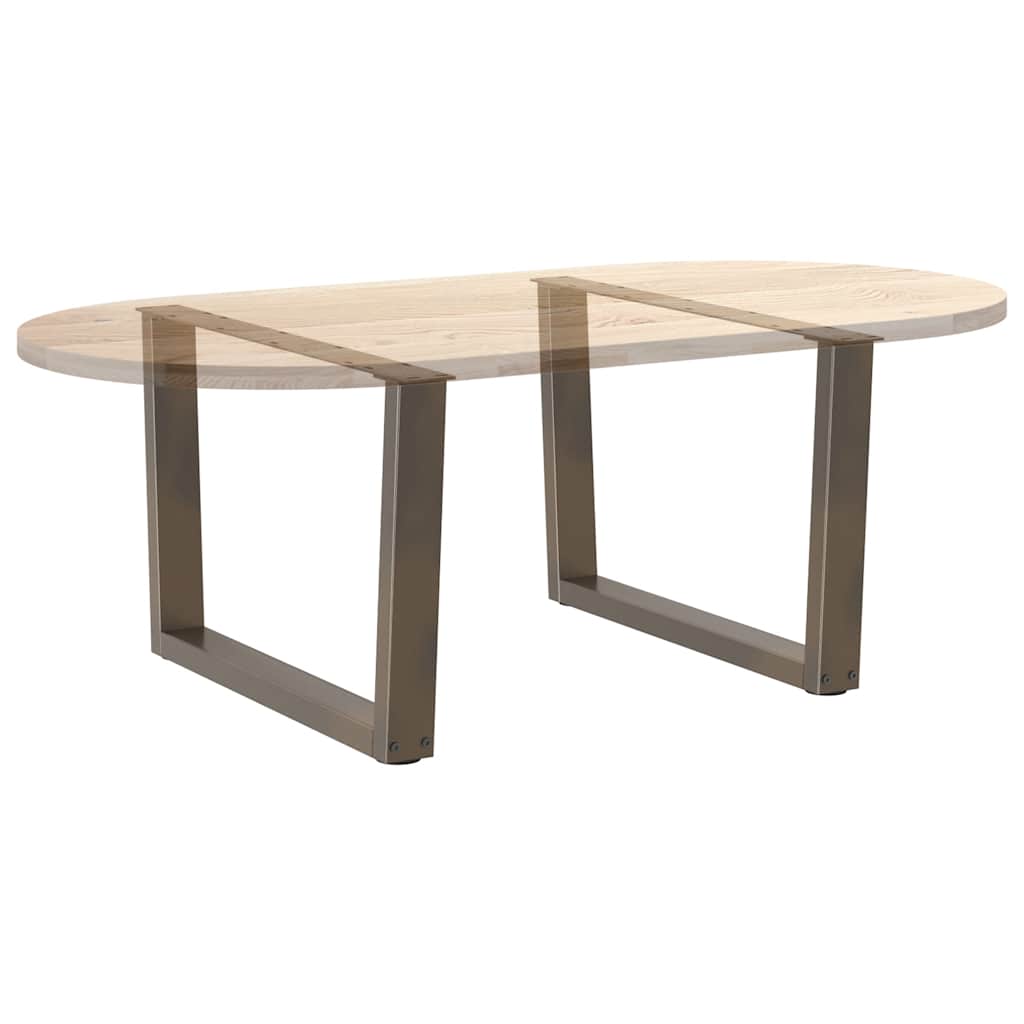 Salongbordben V-formet 2 stk naturstål 70 x (42-43,3) cm stål