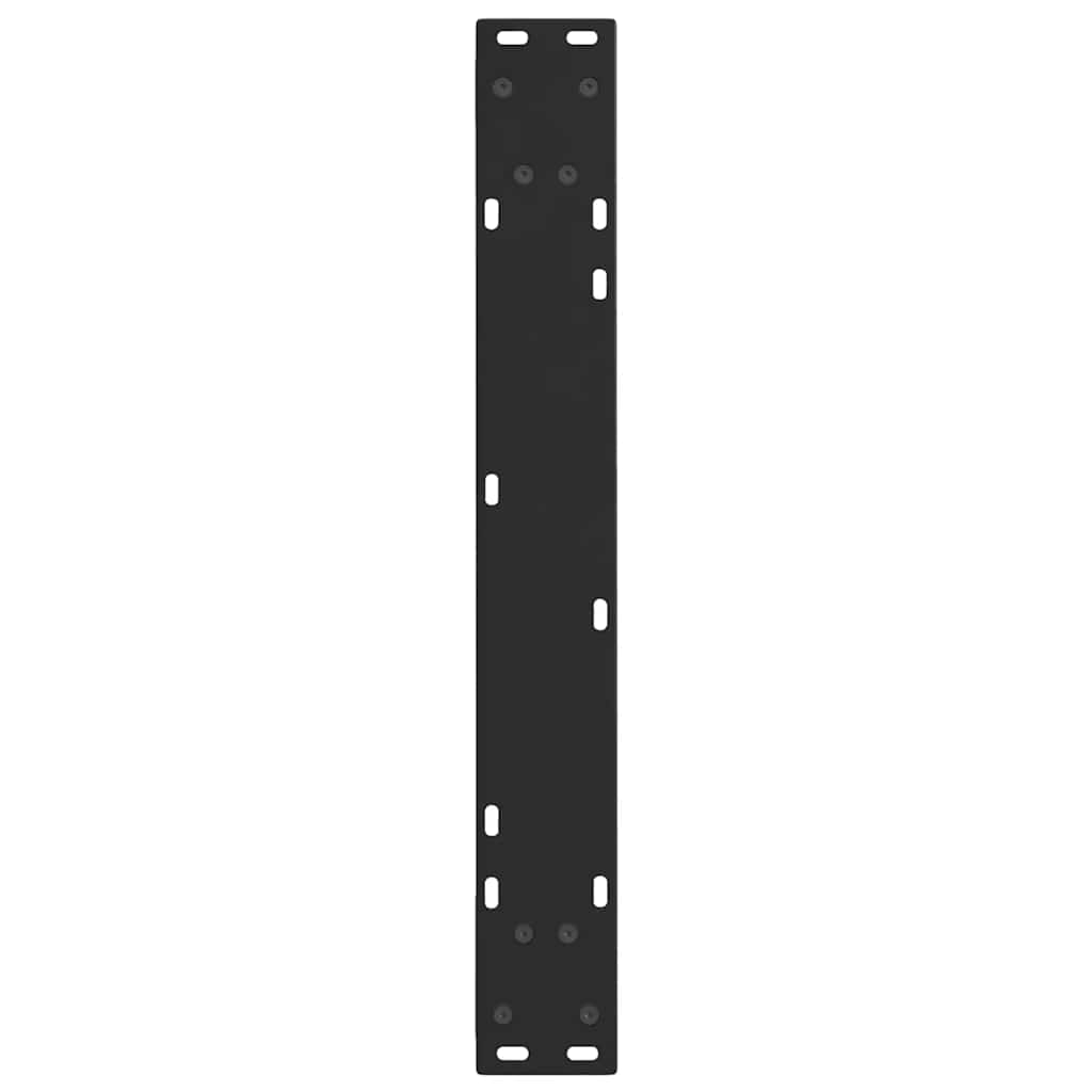 Spisebordben V-formet 2 stk svart 60 x (72-73,3) cm stål