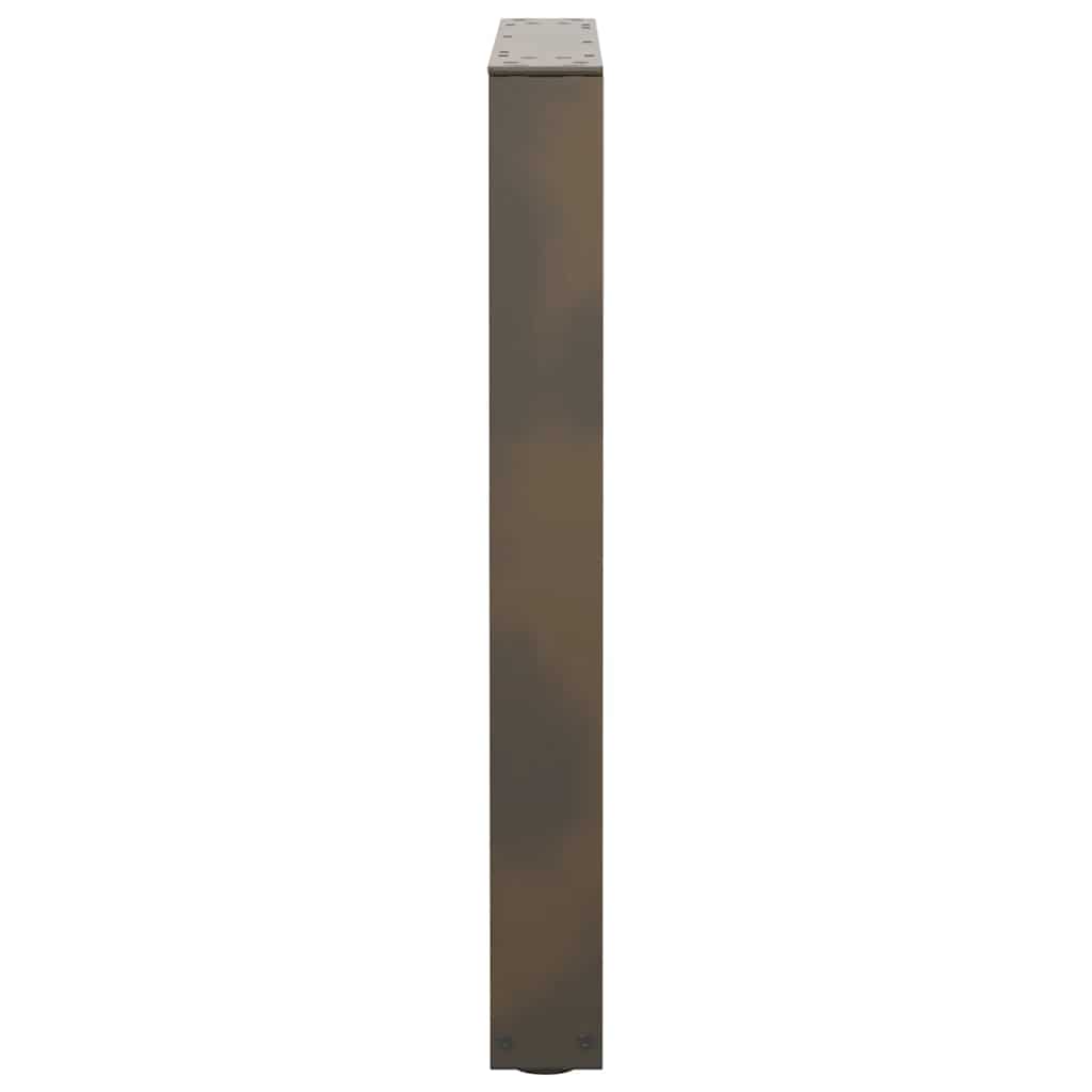 Spisebordben V-formet 2 stk naturstål 60 x (72-73,3) cm stål