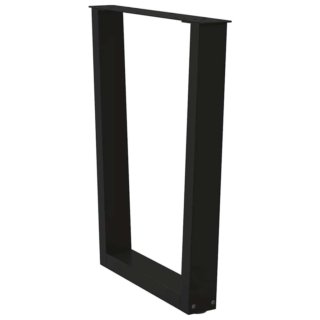Spisebordben V-formet 2 stk svart 70 x (72-73,3) cm stål