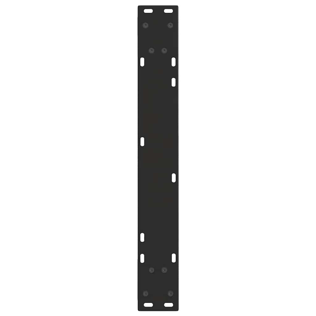 Spisebordben V-formet 2 stk svart 70 x (72-73,3) cm stål