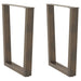Spisebordben V-formet 2 stk naturstål 70 x (72-73,3) cm stål