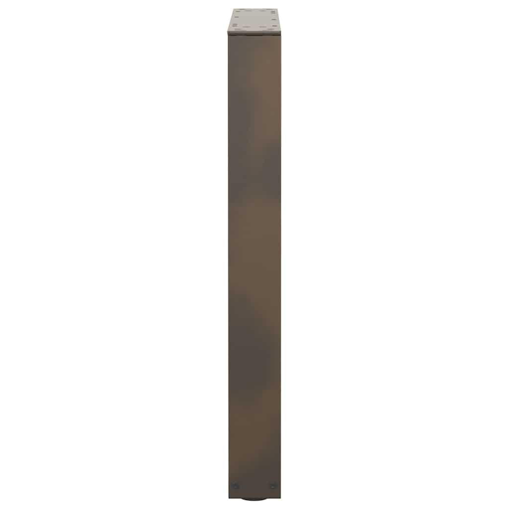 Spisebordben V-formet 2 stk naturstål 70 x (72-73,3) cm stål