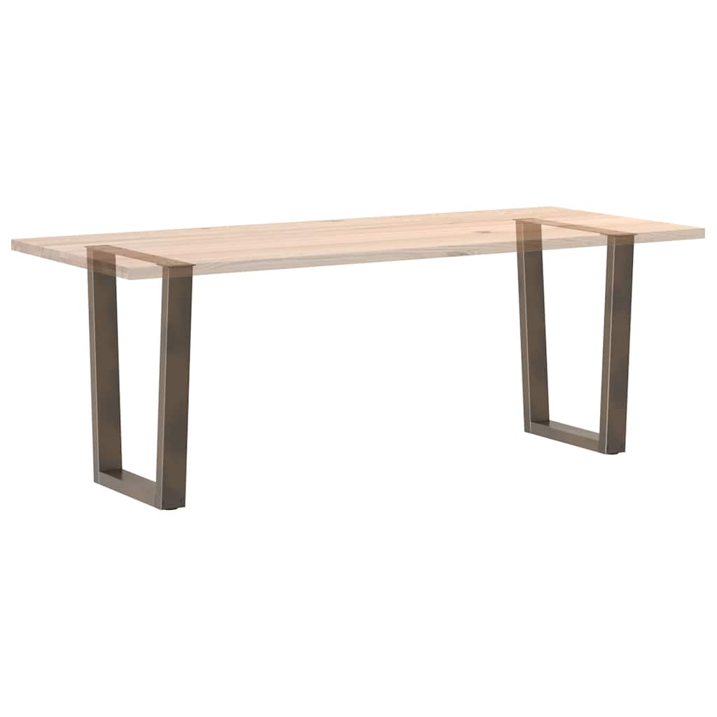 Spisebordben V-formet 2 stk naturstål 70 x (72-73,3) cm stål