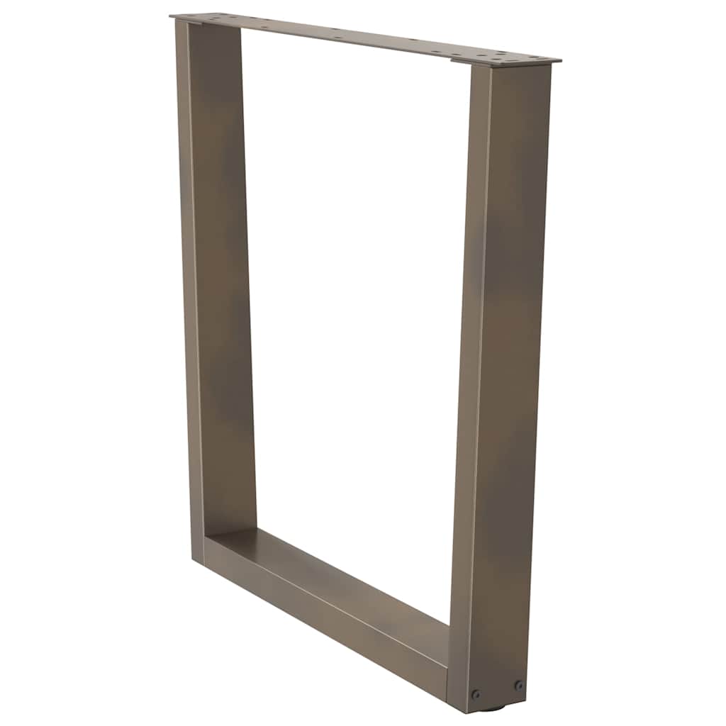 Spisebordben V-formet 2 stk naturstål 80 x (72-73,3) cm stål