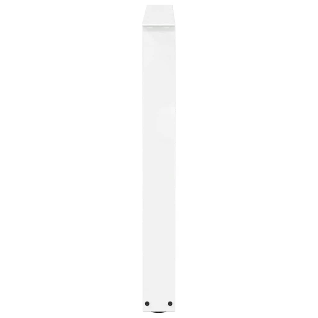 Spisebordben V-formet 2 stk hvit 90 x (72-73,3) cm stål