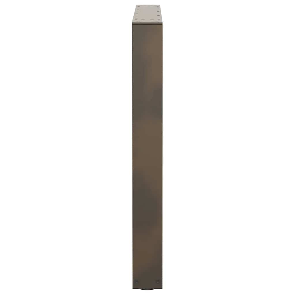 Spisebordben V-formet 2 stk naturstål 90 x (72-73,3) cm stål