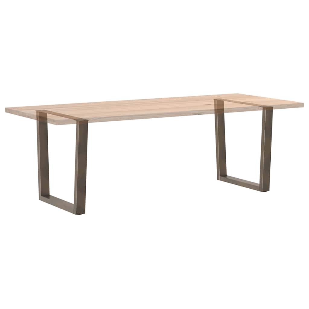 Spisebordben V-formet 2 stk naturstål 90 x (72-73,3) cm stål