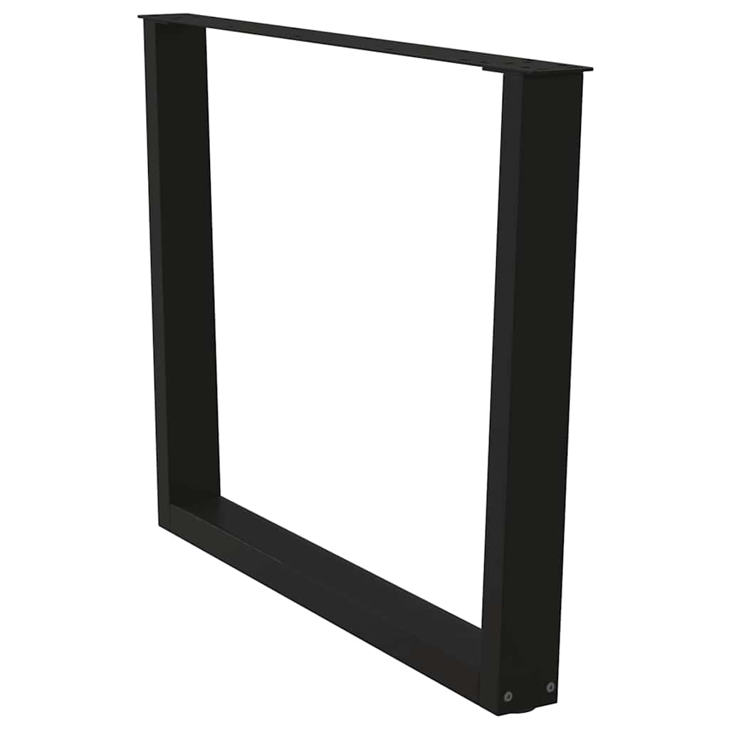 Spisebordben V-formet 2 stk svart 100x(72-73,3) cm stål