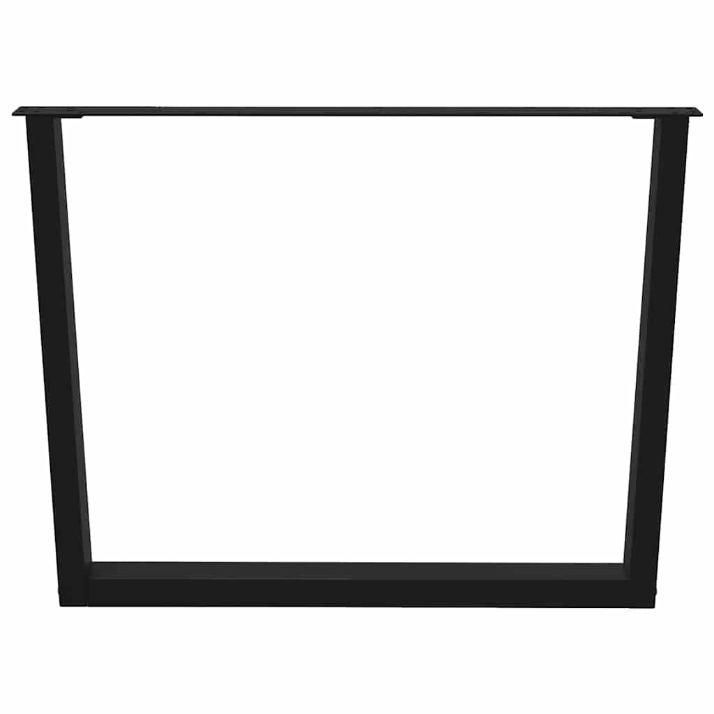 Spisebordben V-formet 2 stk svart 100x(72-73,3) cm stål