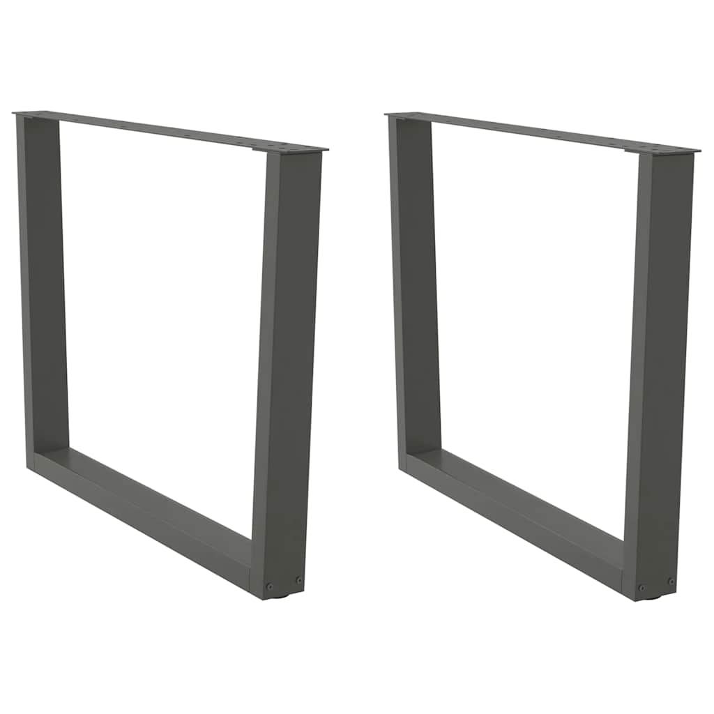 Spisebordben V-formet 2 stk antrasitt 100x(72-73,3) cm stål