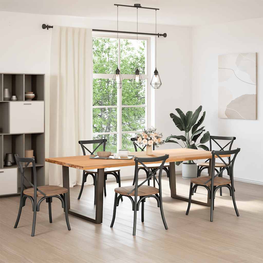 Spisebordben V-formet 2 stk antrasitt 100x(72-73,3) cm stål