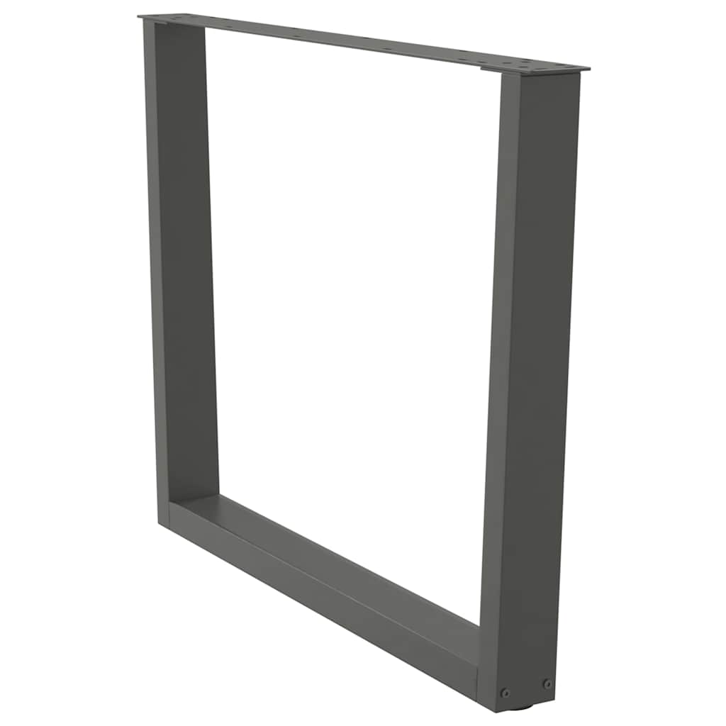 Spisebordben V-formet 2 stk antrasitt 100x(72-73,3) cm stål