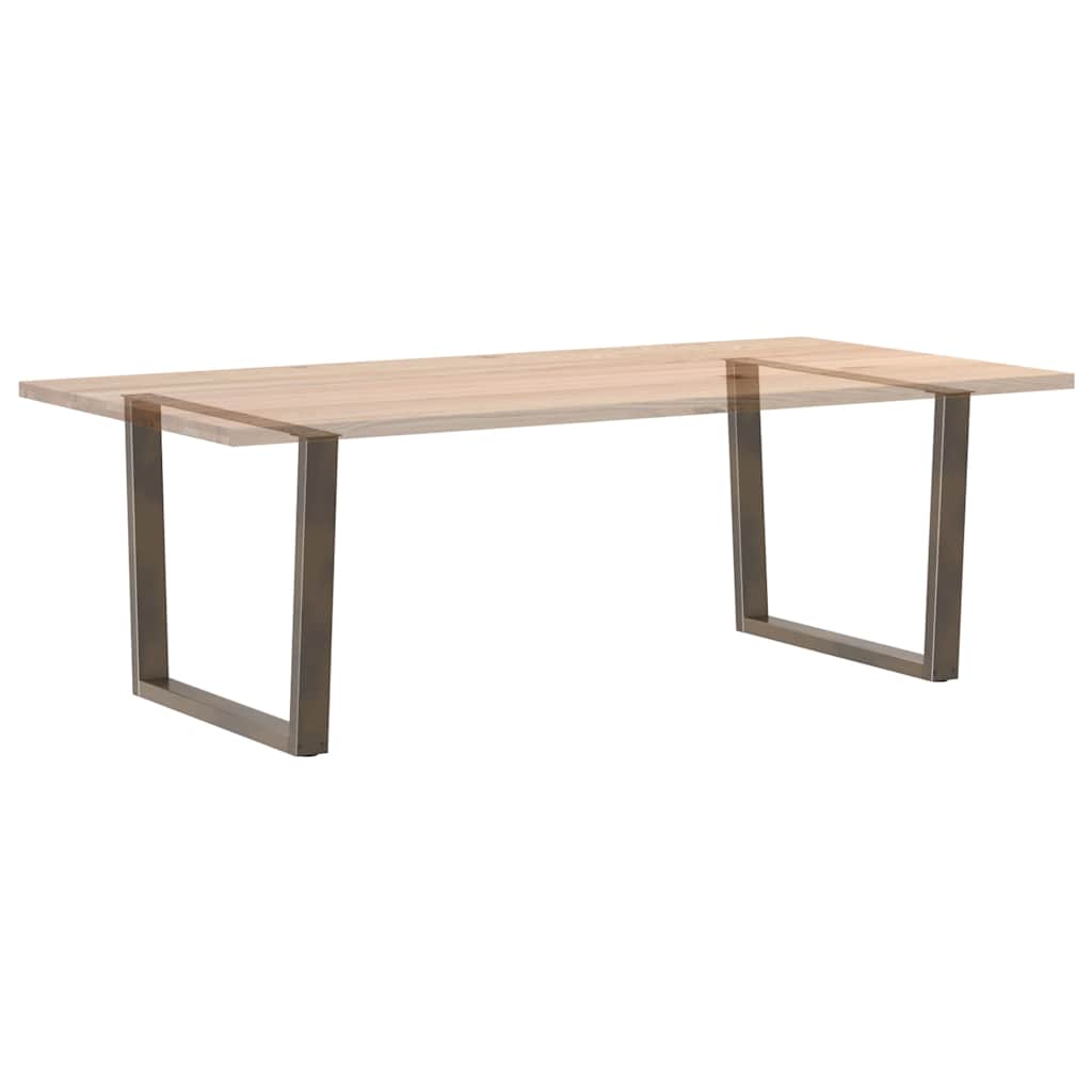 Spisebordben V-formet 2 stk naturstål 100x(72-73,3) cm stål