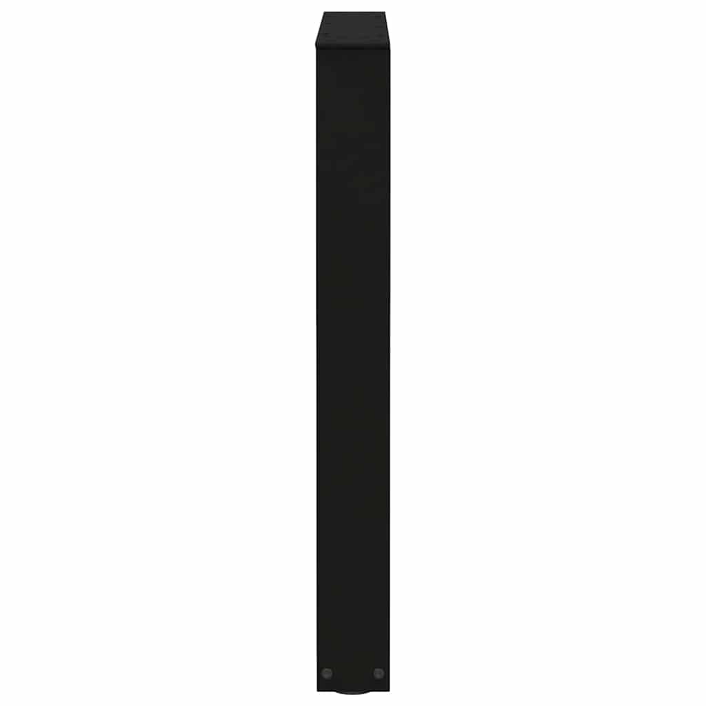 Spisebordben V-formet 3 stk svart 70 x (72-73,3) cm stål