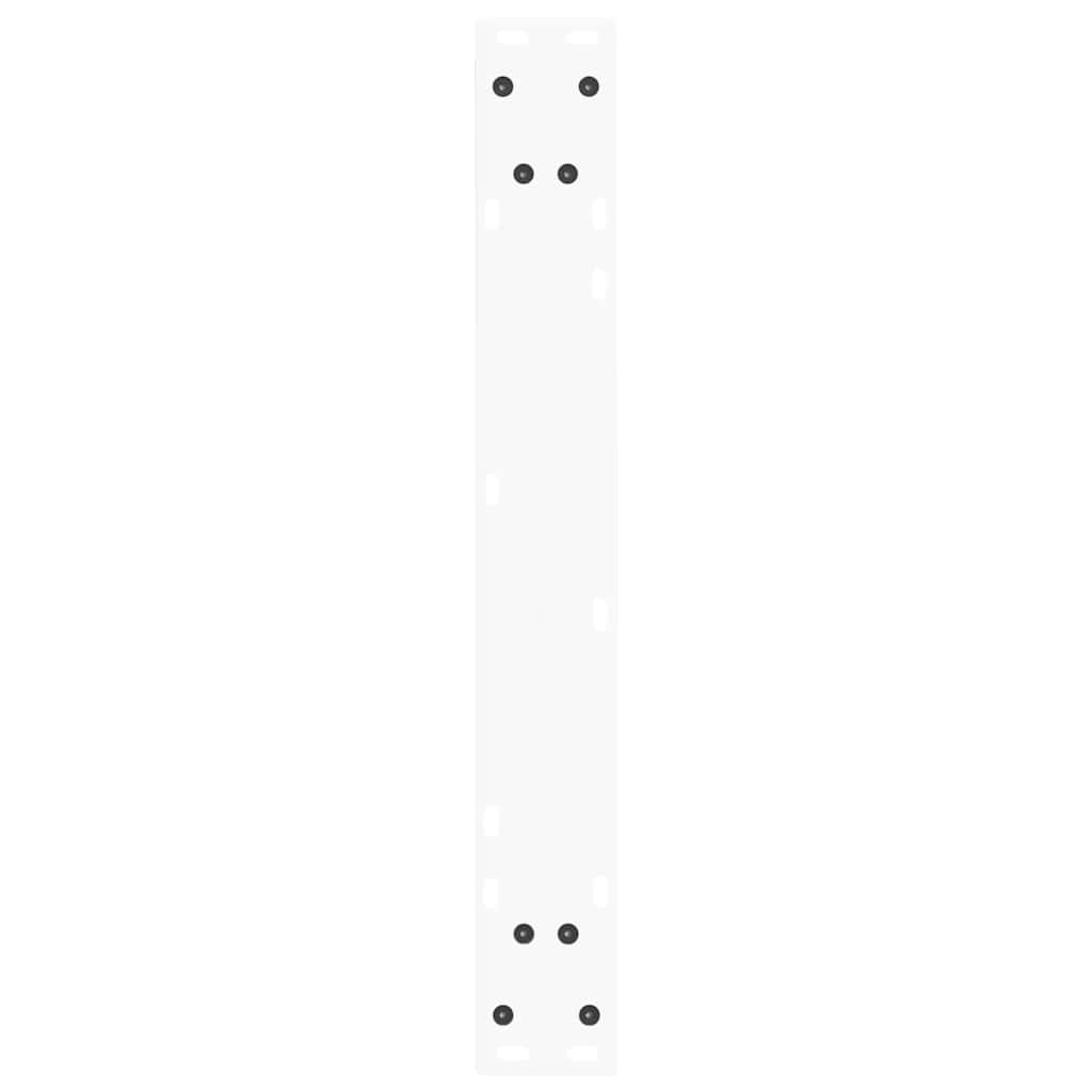 Spisebordben V-formet 3 stk hvit 70 x (72-73,3) cm stål