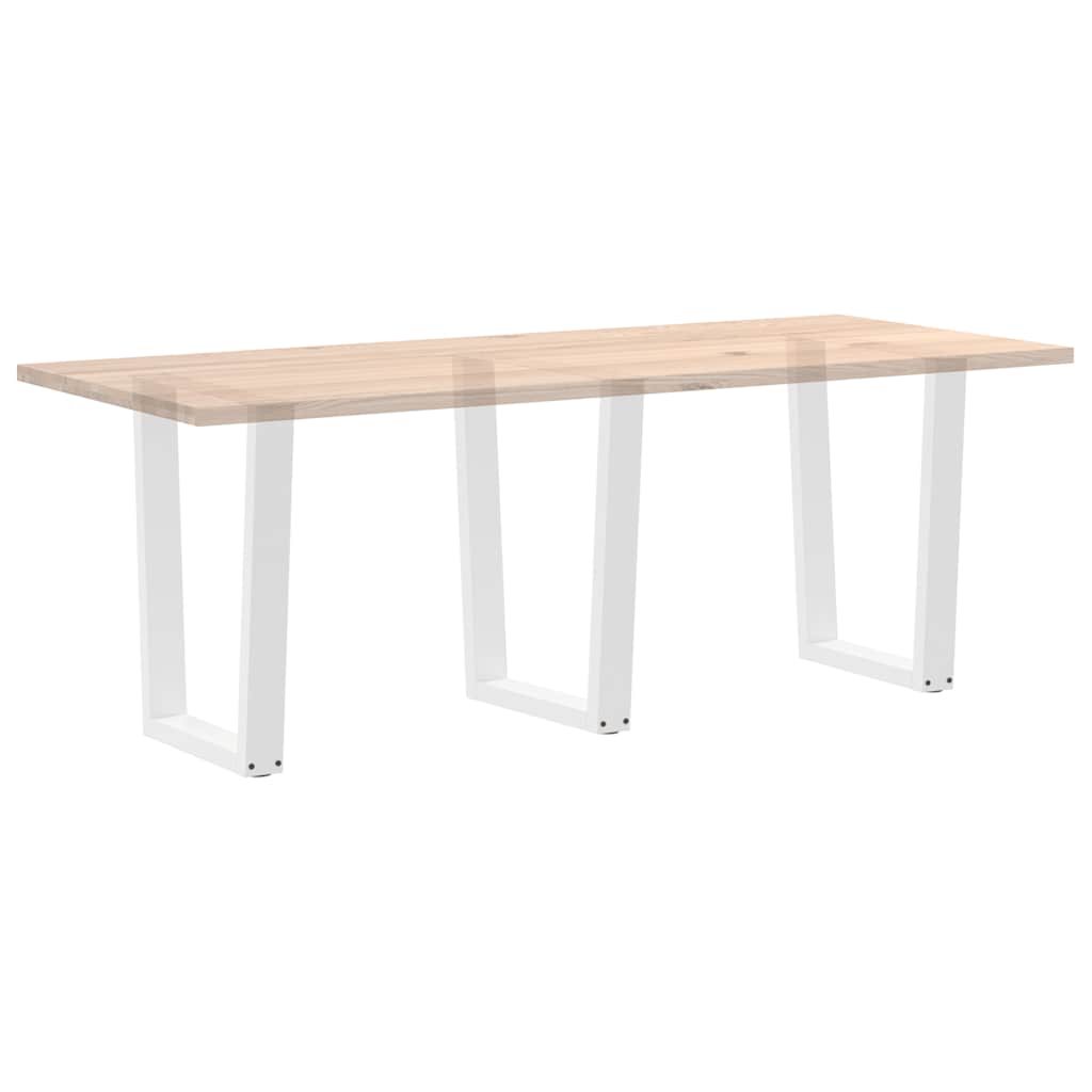 Spisebordben V-formet 3 stk hvit 70 x (72-73,3) cm stål