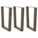 Spisebordben V-formet 3 stk naturstål 70 x (72-73,3) cm stål