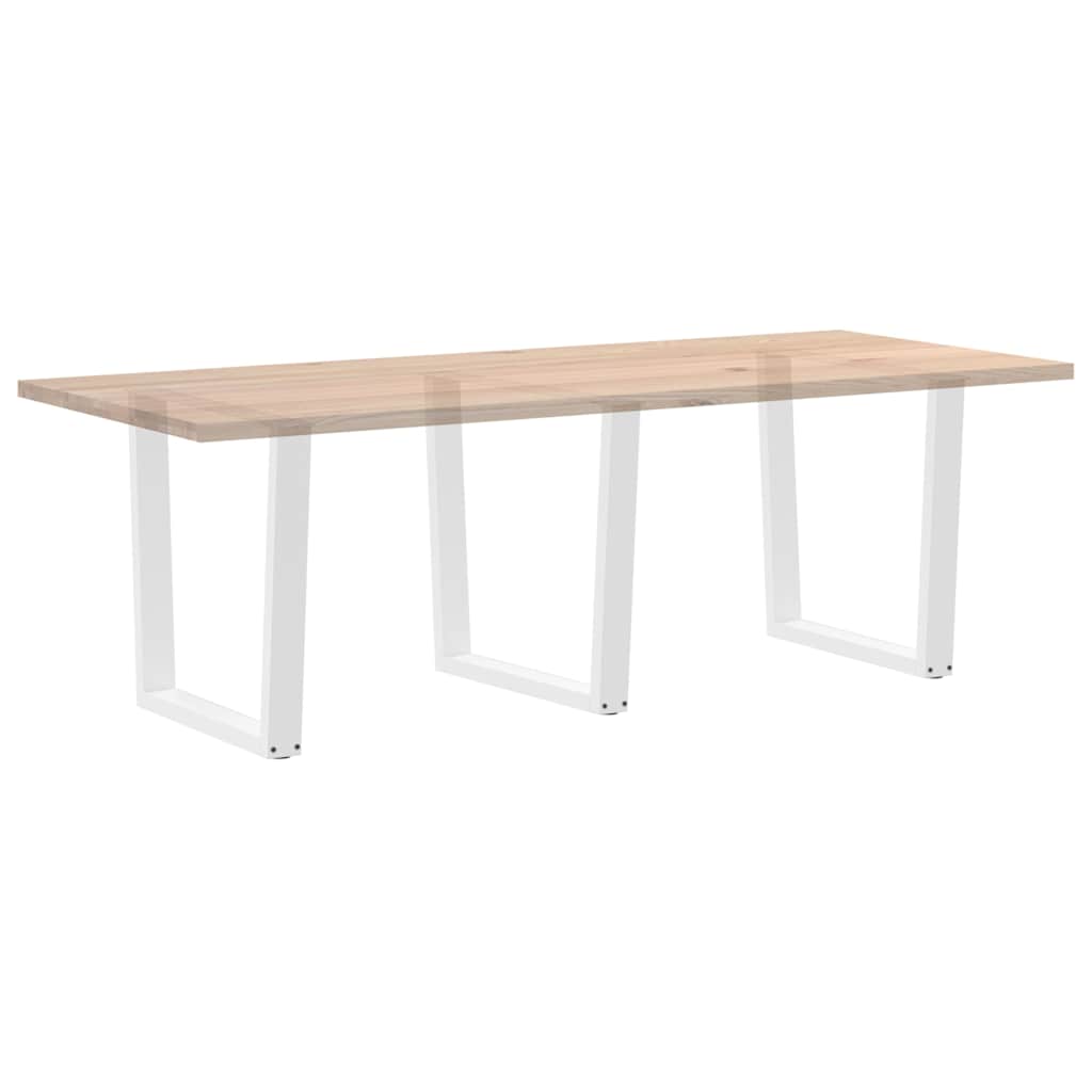 Spisebordben V-formet 3 stk hvit 80 x (72-73,3) cm stål