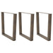 Spisebordben V-formet 3 stk naturstål 80 x (72-73,3) cm stål