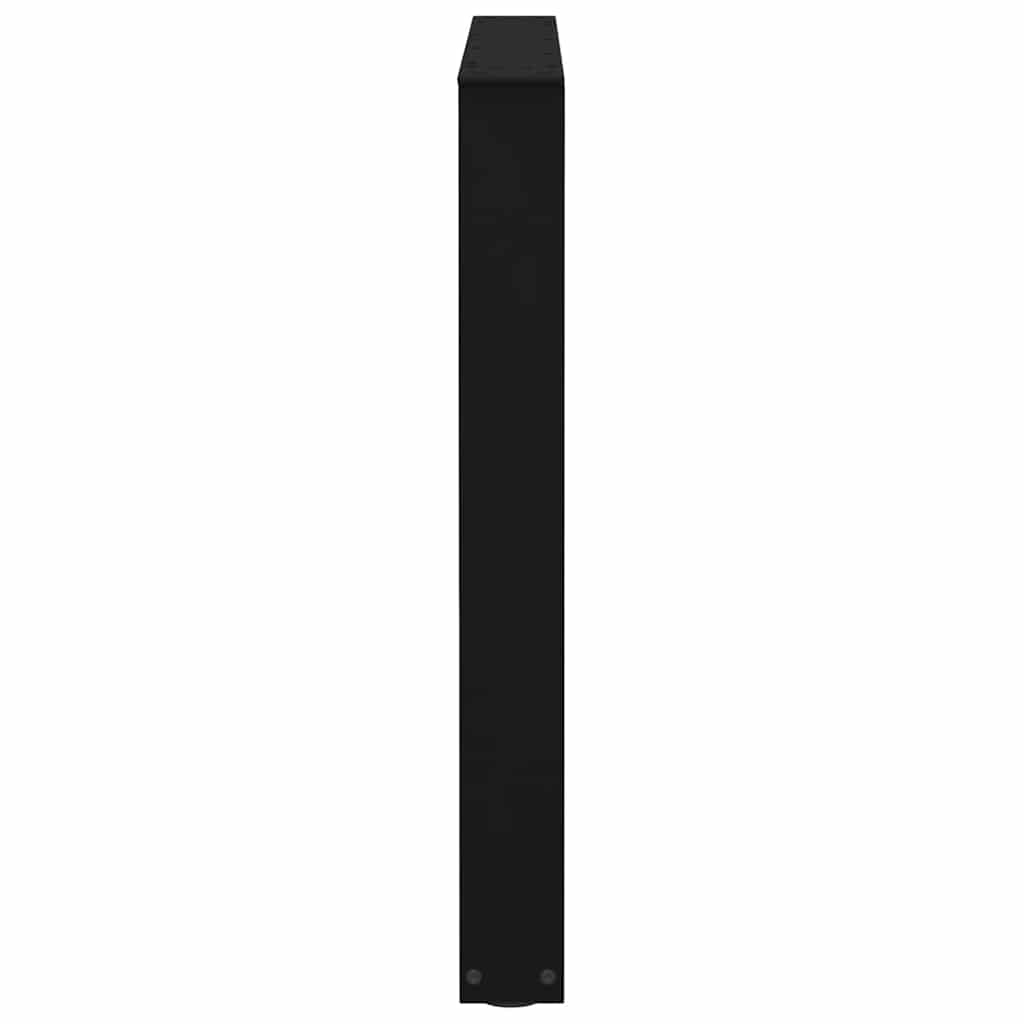 Spisebordben V-formet 3 stk svart 90 x (72-73,3) cm stål