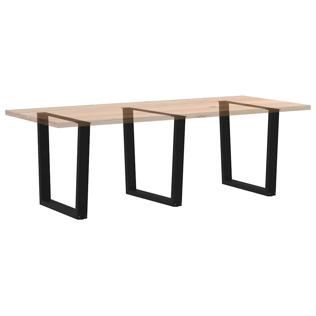 Spisebordben V-formet 3 stk svart 90 x (72-73,3) cm stål
