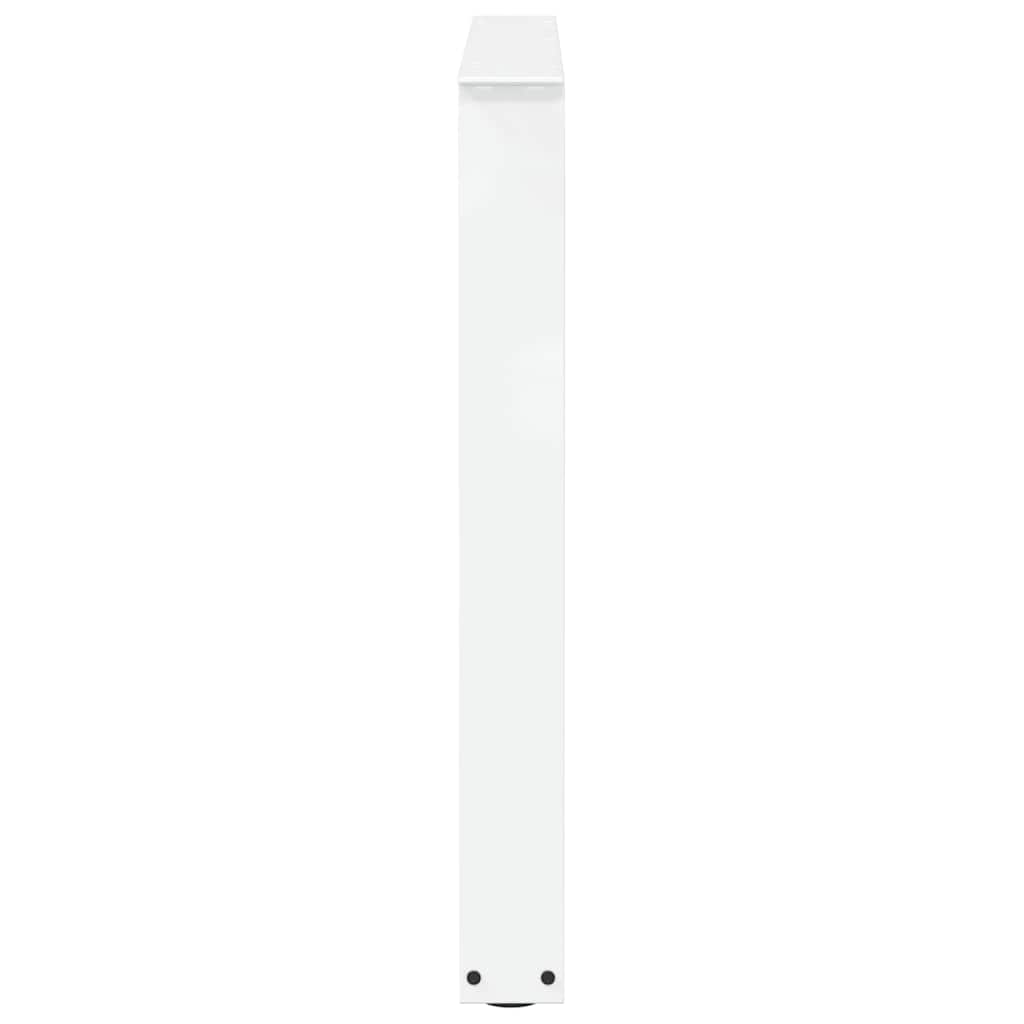 Spisebordben V-formet 3 stk hvit 90 x (72-73,3) cm stål