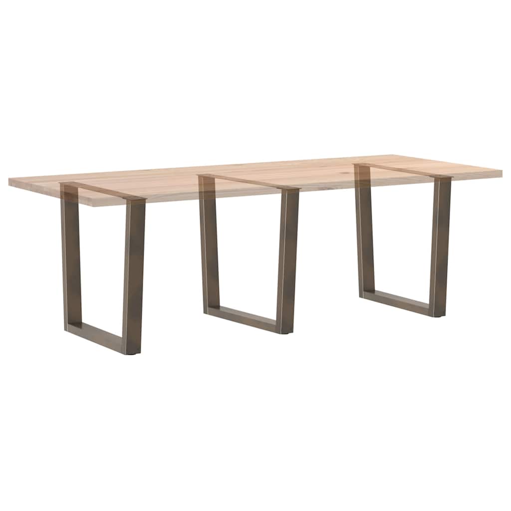 Spisebordben V-formet 3 stk naturstål 90 x (72-73,3) cm stål