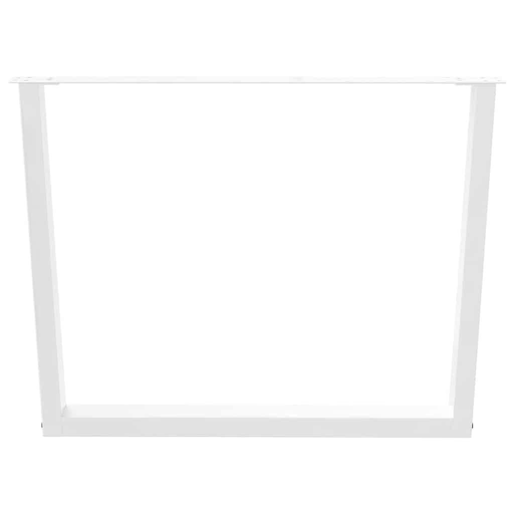 Spisebordben V-formet 3 stk hvit 100x(72-73,3) cm stål