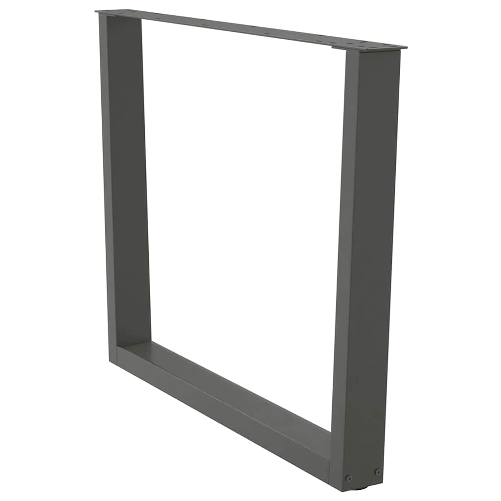 Spisebordben V-formet 3 stk antrasitt 100x(72-73,3) cm stål