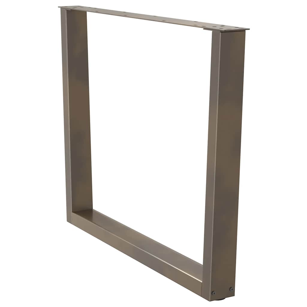 Spisebordben V-formet 3 stk naturstål 100x(72-73,3) cm stål