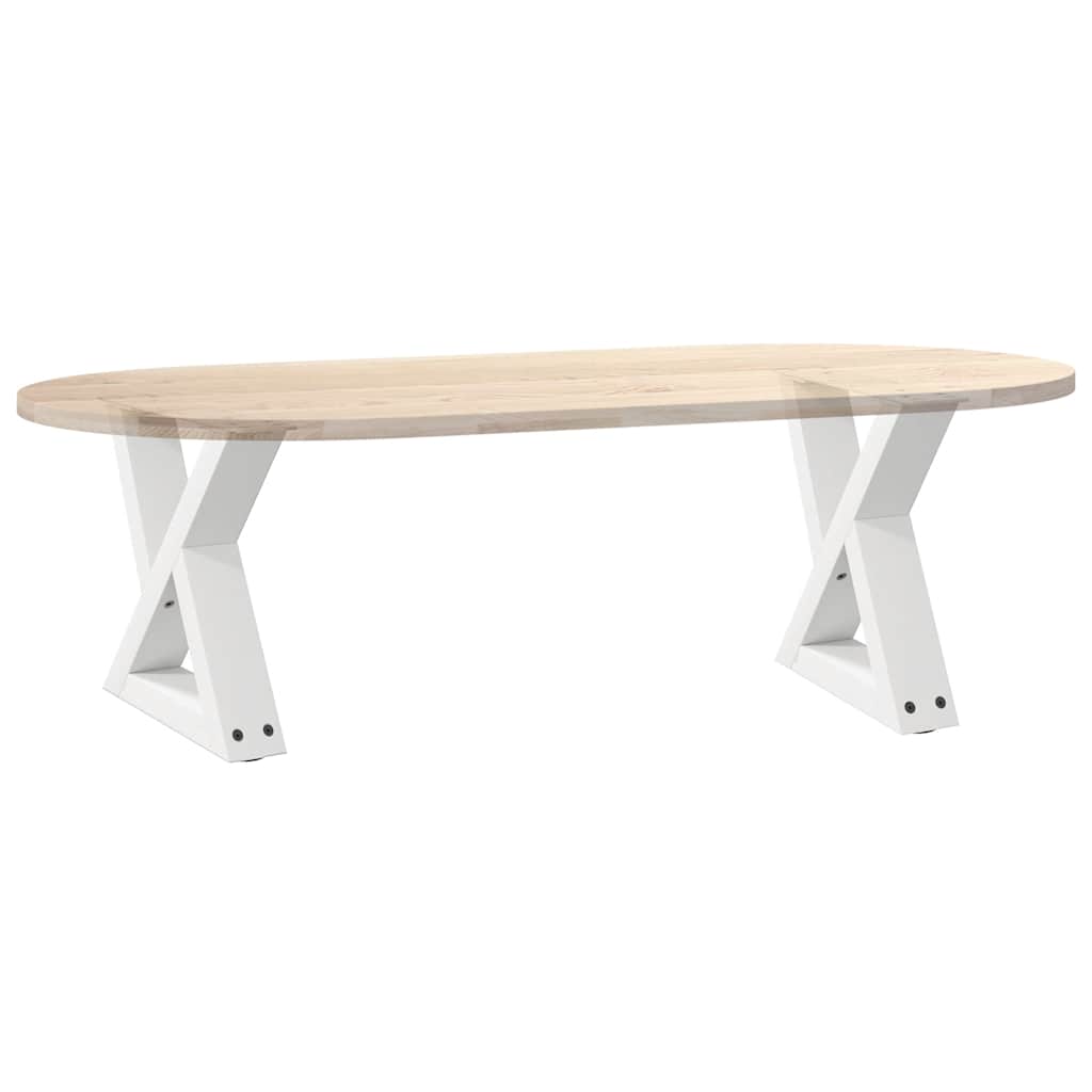 Salongbordben 2 stk hvite 30x(30-31,3) cm stål