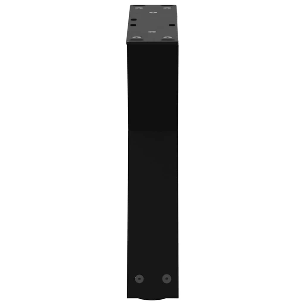 Salongbordben 2 stk svart 40x(30-31,3) cm stål