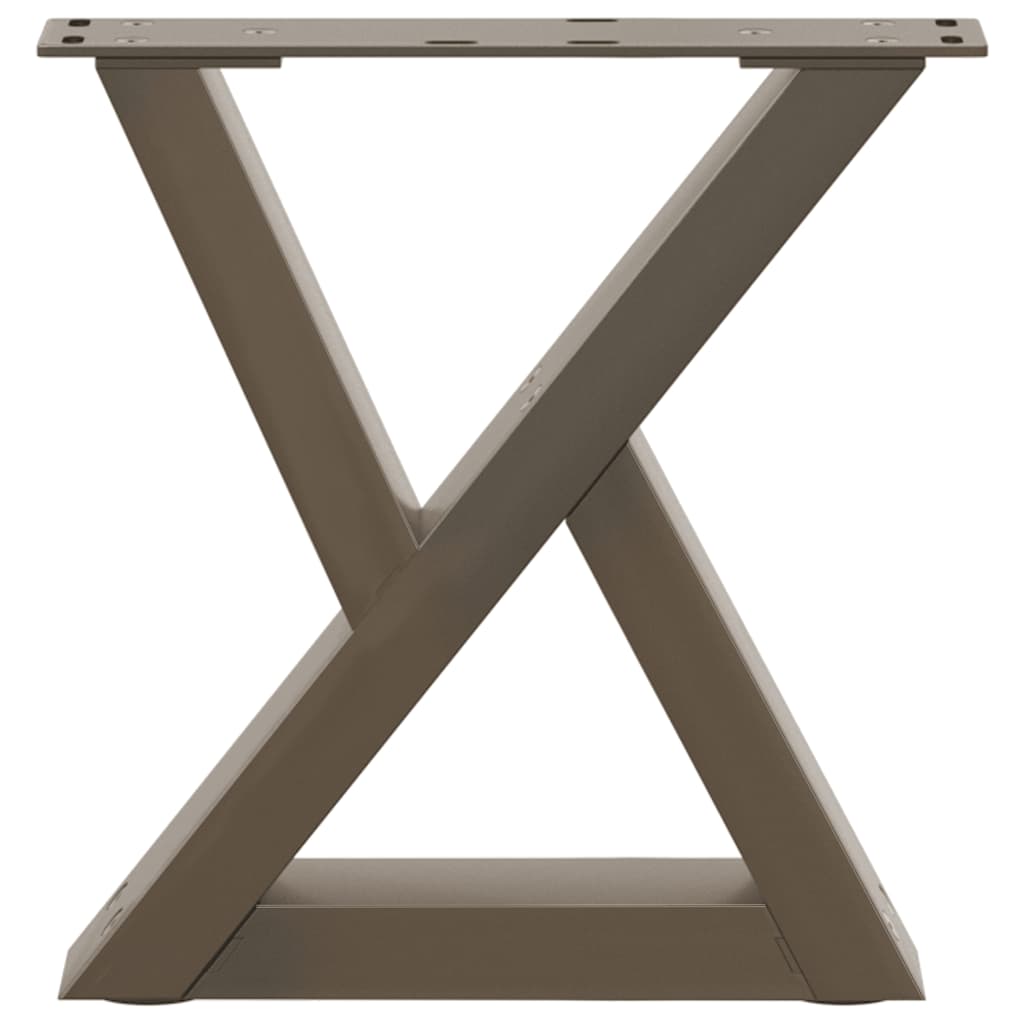 Salongbordben 2 stk naturstål 40x(30-31,3) cm stål