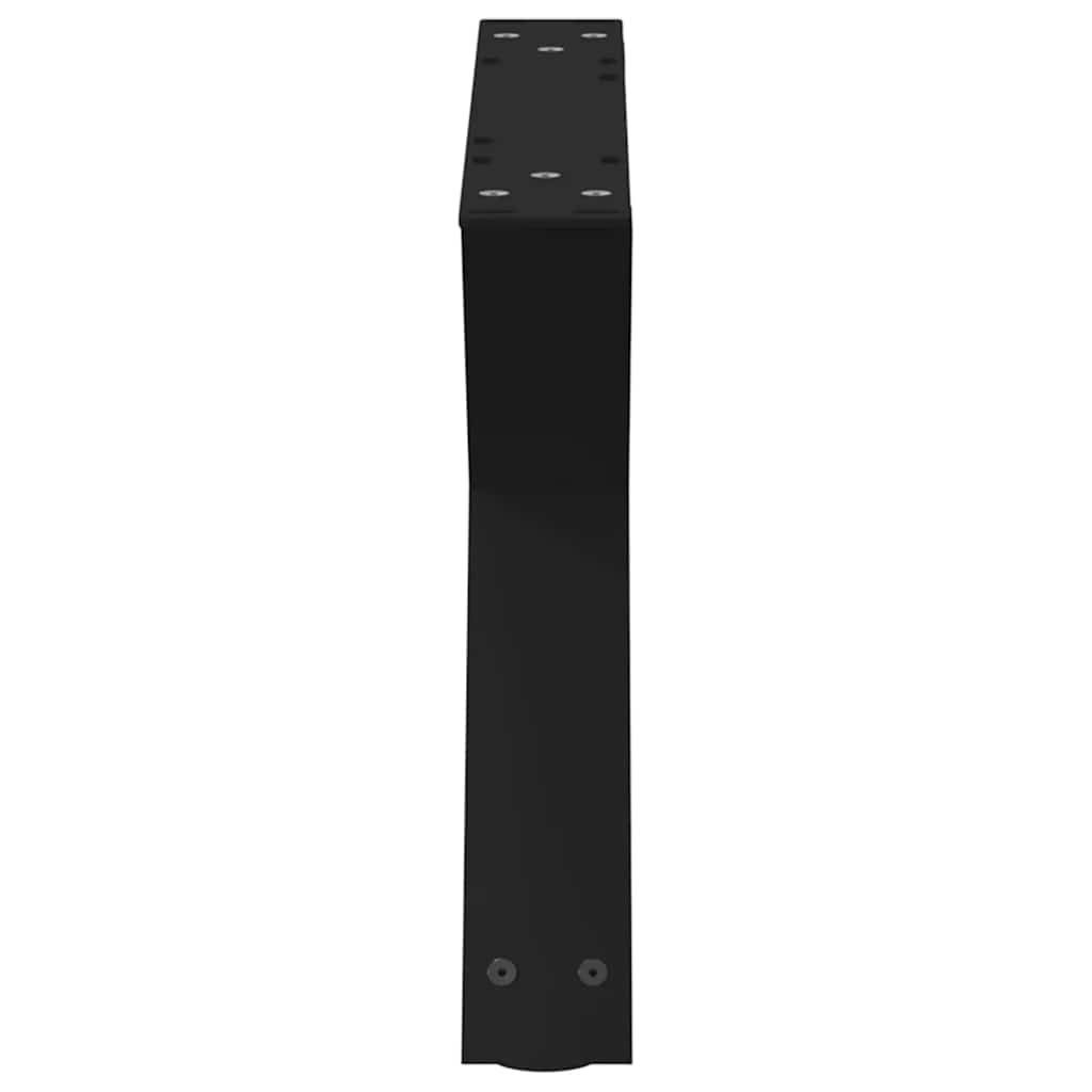 Salongbordben 2 stk svart 50x(30-31,3) cm stål