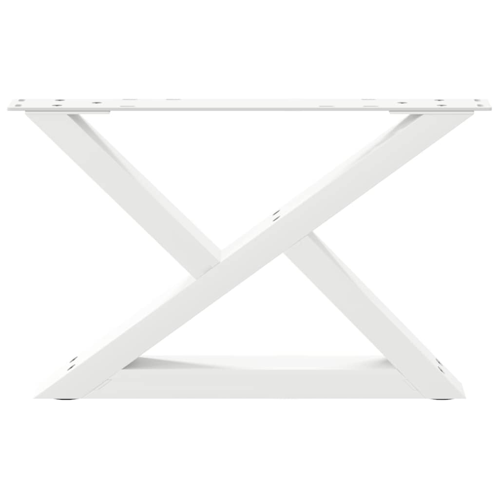 Salongbordben 2 stk hvite 50x(30-31,3) cm stål