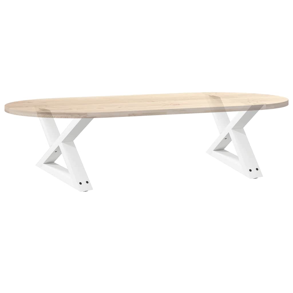 Salongbordben 2 stk hvite 50x(30-31,3) cm stål