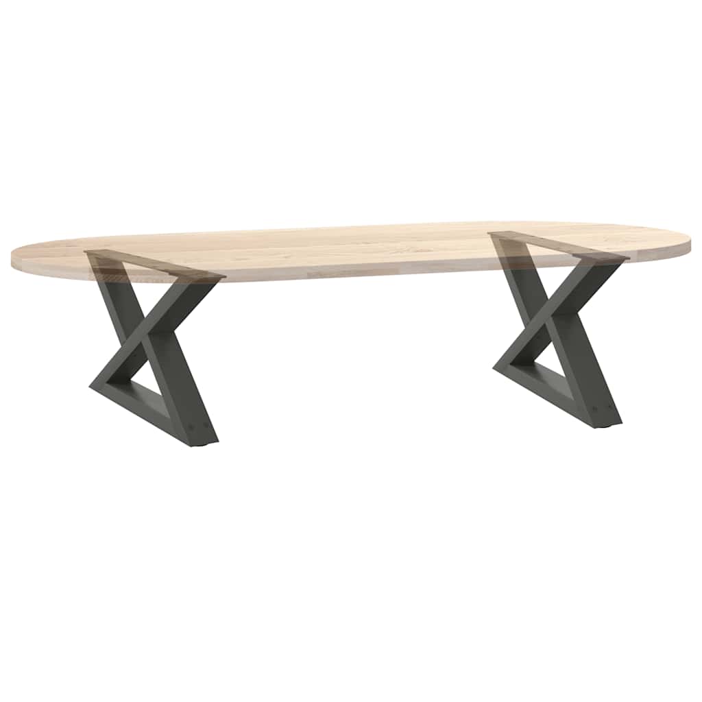 Salongbordben 2 stk antrasitt 50x(30-31,3) cm stål