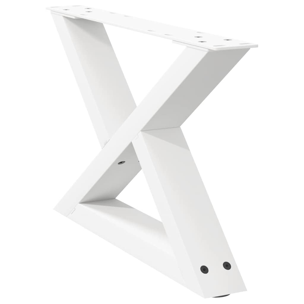 Salongbordben 2 stk hvite 60 x (30-31,3) cm stål
