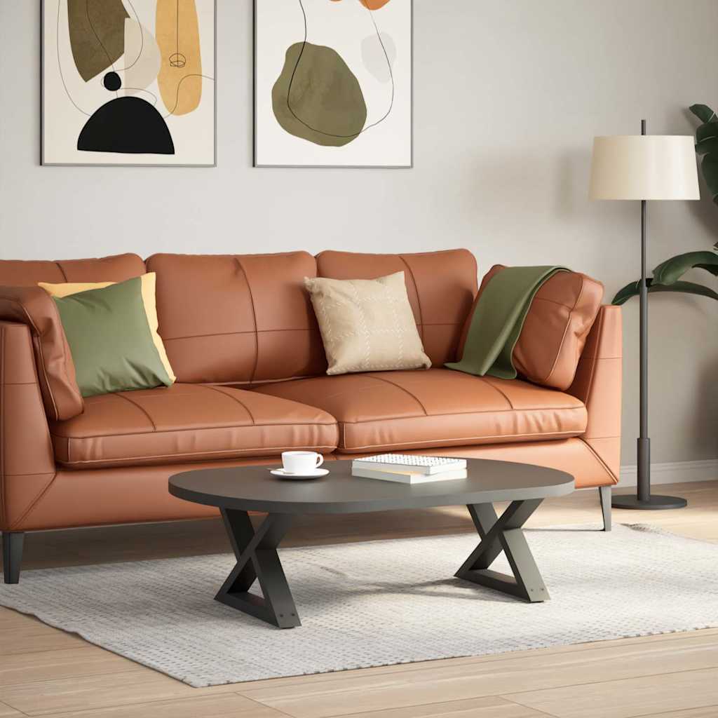 Salongbordben 2 stk antrasitt 60 x (30-31,3) cm stål