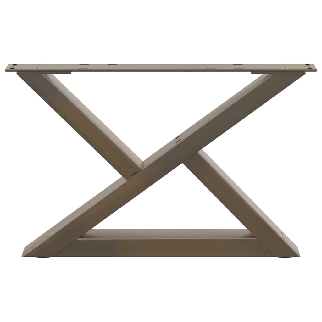 Salongbordben 2 stk naturstål 60 x (30-31,3) cm stål
