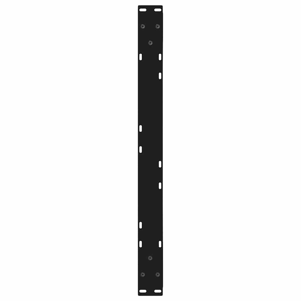 Salongbordben 2 stk svart 70 x (30-31,3) cm stål