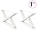 Salongbordben 2 stk hvite 70 x (30-31,3) cm stål