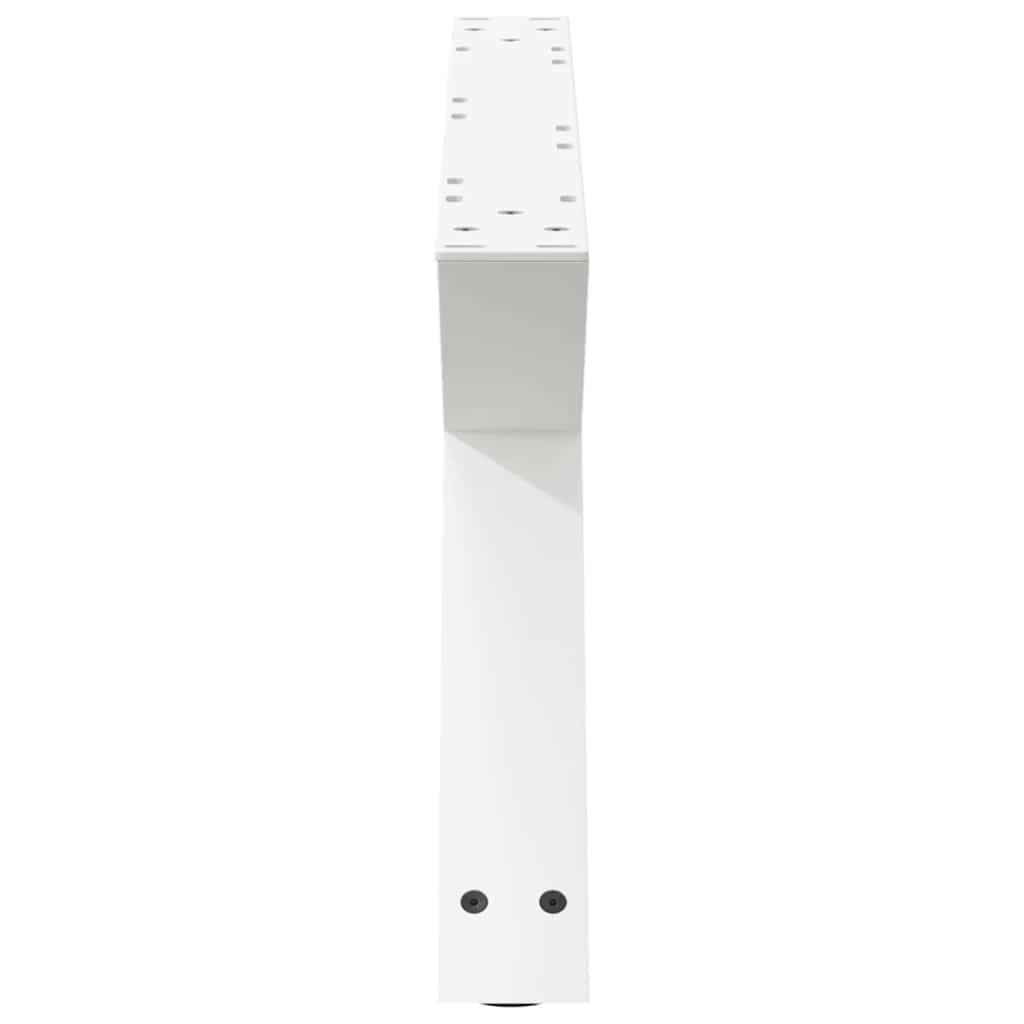 Salongbordben 2 stk hvite 70 x (30-31,3) cm stål
