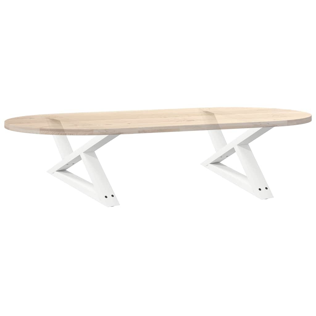 Salongbordben 2 stk hvite 70 x (30-31,3) cm stål