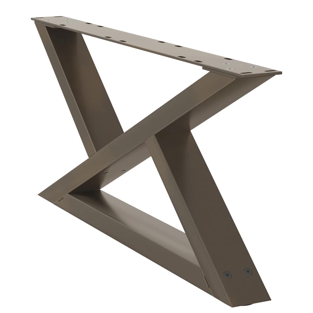 Salongbordben 2 stk naturstål 70 x (30-31,3) cm stål