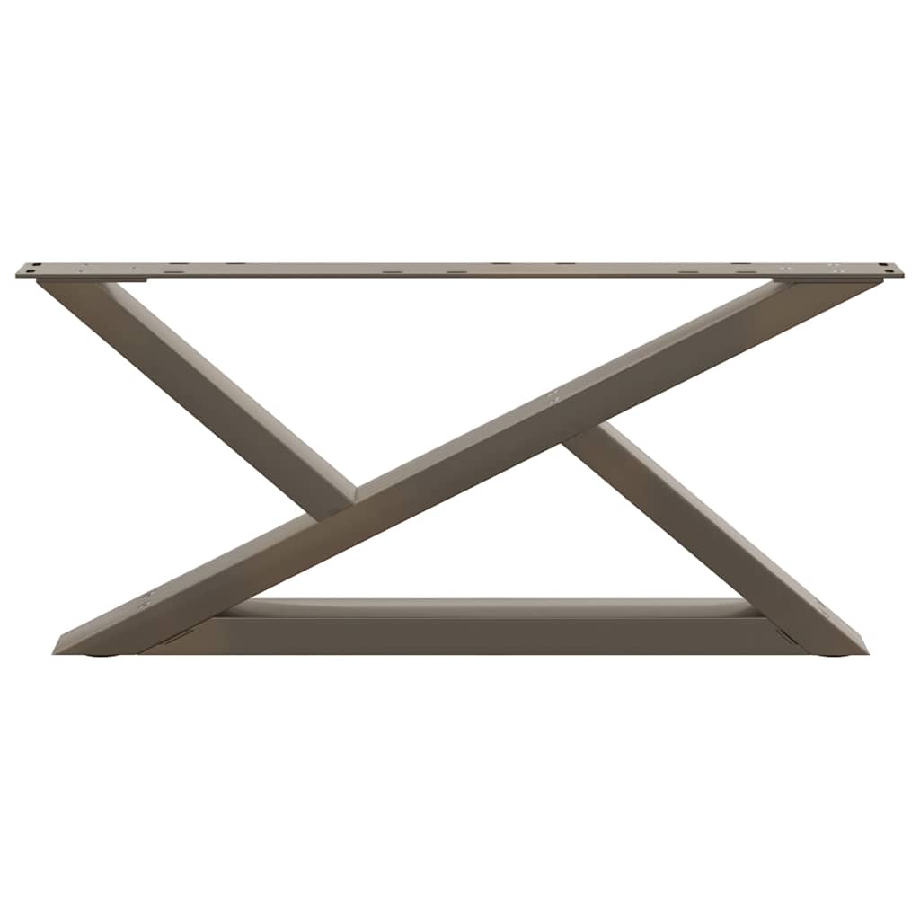 Salongbordben 2 stk naturstål 70 x (30-31,3) cm stål
