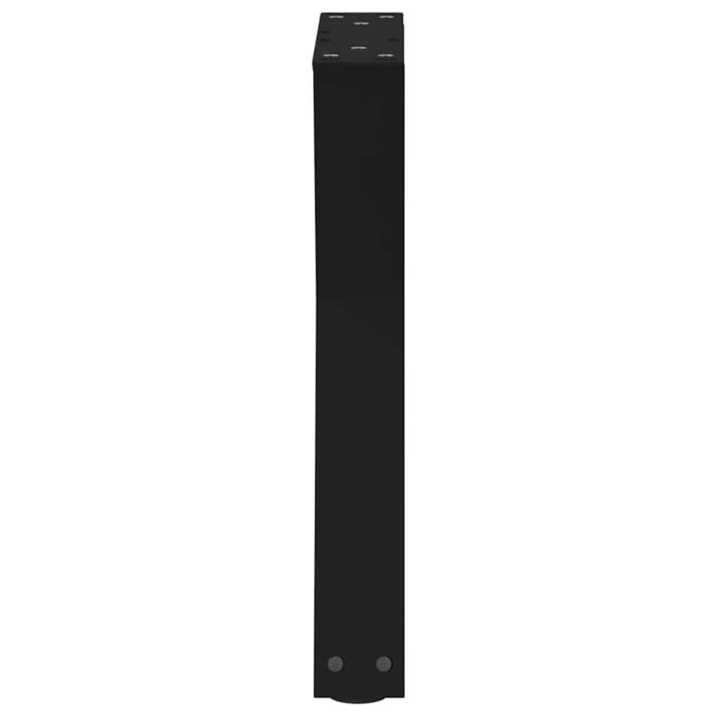 Salongbordben 2 stk svart 28 x (42-43,3) cm stål
