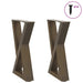 Salongbordben 2 stk naturstål 28 x (42-43,3) cm stål