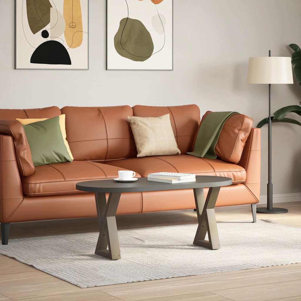 Salongbordben 2 stk naturstål 28 x (42-43,3) cm stål
